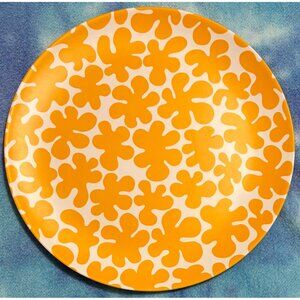 4 Marimekko for Target Melamine Orange White 10 3/8" Plates Dinner Picnic